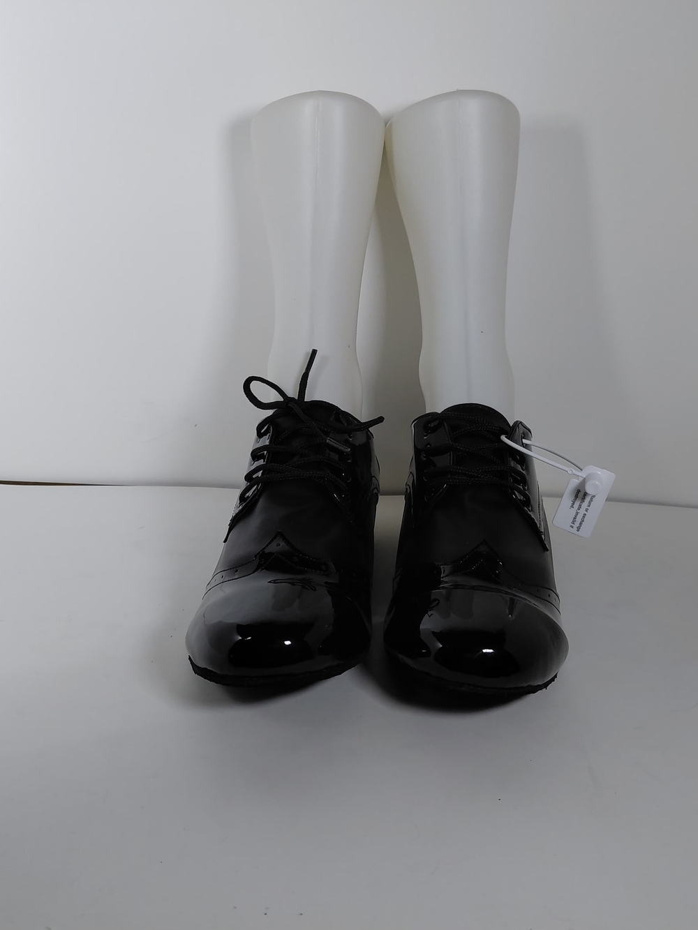 Black Patent Leather Oxford Lace-Up Shoes 171